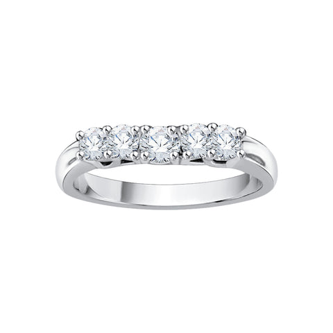 KATARINA Five Diamond Wedding Band (1/2 cttw, J-K, SI2-I1)