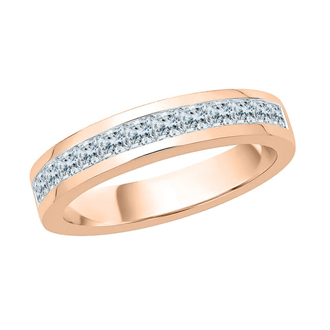 KATARINA Princess Cut Diamond Channel Set Wedding Band (1 cttw, H-I, I2-I3)