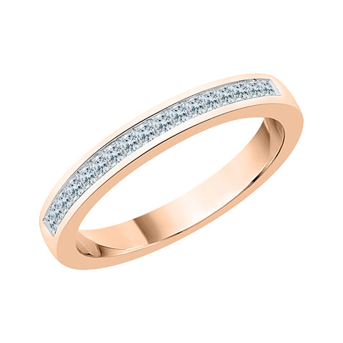 KATARINA Princess Cut Diamond Channel Set Wedding Band (1/4 cttw, H-I, I2-I3)