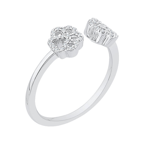 KATARINA 1/8 cttw Diamond Dog Paw Cuff Ring