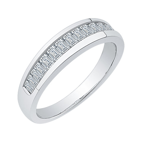 KATARINA 3/4 cttw Baguette Cut Diamond Channel Set Anniversary Band