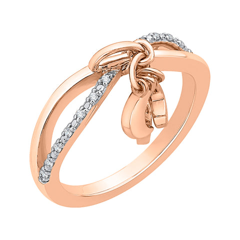 KATARINA 1/10 cttw Diamond Infinity Intertwined Moon and Star Ring
