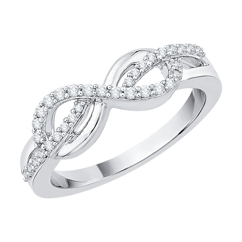 KATARINA 1/5 cttw Diamond Bypass Infinity Fashion Ring