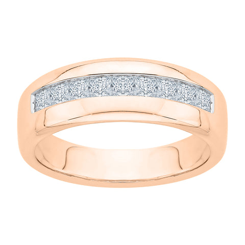 KATARINA 1 cttw Princess Cut Diamond Channel Set Men's Ring