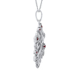 14K White Gold~Ruby, 10K White Gold~Ruby,Sterling Silver~Ruby