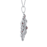 14K White Gold~Ruby, 10K White Gold~Ruby,Sterling Silver~Ruby