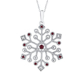 14K White Gold~Ruby, 10K White Gold~Ruby, Sterling Silver~Ruby
