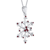 14K White Gold~Ruby, 10K White Gold~Ruby,Sterling Silver~Ruby