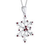 14K White Gold~Ruby, 10K White Gold~Ruby,Sterling Silver~Ruby
