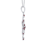 14K White Gold~Ruby, 10K White Gold~Ruby,Sterling Silver~Ruby