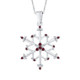 14K White Gold~Ruby, 10K White Gold~Ruby, Sterling Silver~Ruby