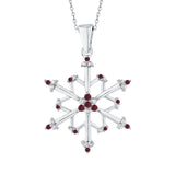 14K White Gold~Ruby, 10K White Gold~Ruby, Sterling Silver~Ruby