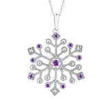 14K White Gold~Amethyst, 10K White Gold~Amethyst, Sterling Silver~Amethyst