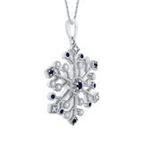 14K White Gold~Blue Sapphire, 10K White Gold~Blue Sapphire,Sterling Silver~Blue Sapphire