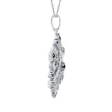 14K White Gold~Blue Sapphire, 10K White Gold~Blue Sapphire,Sterling Silver~Blue Sapphire