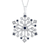 14K White Gold~Blue Sapphire, 10K White Gold~Blue Sapphire, Sterling Silver~Blue Sapphire