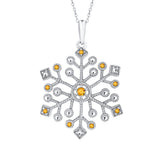 14K White Gold~Citrine, 10K White Gold~Citrine, Sterling Silver~Citrine