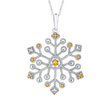 14K White Gold~Citrine, 10K White Gold~Citrine, Sterling Silver~Citrine