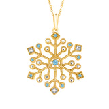 14K Yellow Gold~Blue Topaz, 10K Yellow Gold~Blue Topaz