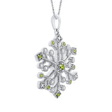 14K White Gold~Peridot, 10K White Gold~Peridot,Sterling Silver~Peridot