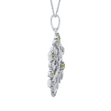 14K White Gold~Peridot, 10K White Gold~Peridot,Sterling Silver~Peridot