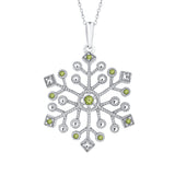 14K White Gold~Peridot, 10K White Gold~Peridot, Sterling Silver~Peridot