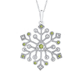 14K White Gold~Peridot, 10K White Gold~Peridot, Sterling Silver~Peridot