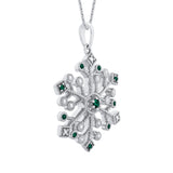 14K White Gold~Emerald, 10K White Gold~Emerald,Sterling Silver~Emerald