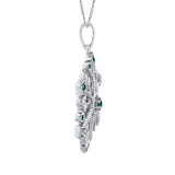 14K White Gold~Emerald, 10K White Gold~Emerald,Sterling Silver~Emerald