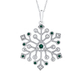 14K White Gold~Emerald, 10K White Gold~Emerald, Sterling Silver~Emerald