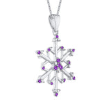 14K White Gold~Amethyst, 10K White Gold~Amethyst,Sterling Silver~Amethyst