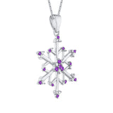 14K White Gold~Amethyst, 10K White Gold~Amethyst,Sterling Silver~Amethyst