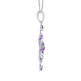 14K White Gold~Amethyst, 10K White Gold~Amethyst,Sterling Silver~Amethyst
