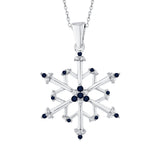 14K White Gold~Blue Sapphire, 10K White Gold~Blue Sapphire, Sterling Silver~Blue Sapphire