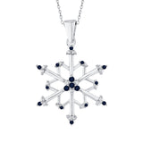 14K White Gold~Blue Sapphire, 10K White Gold~Blue Sapphire, Sterling Silver~Blue Sapphire