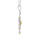 14K White Gold~Citrine, 10K White Gold~Citrine,Sterling Silver~Citrine
