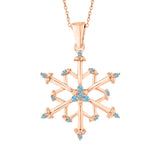 14K Rose Gold~Blue Topaz, 10K Rose Gold~Blue Topaz