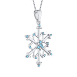 14K White Gold~Blue-Topaz, 10K White Gold~Blue-Topaz,Sterling Silver~Blue-Topaz
