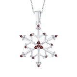 14K White Gold~Garnet, 10K White Gold~Garnet, Sterling Silver~Garnet