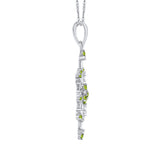 14K White Gold~Peridot, 10K White Gold~Peridot,Sterling Silver~Peridot