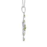 14K White Gold~Peridot, 10K White Gold~Peridot,Sterling Silver~Peridot
