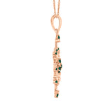 14K Rose Gold~Emerald, 10K Rose Gold~Emerald