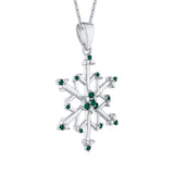 14K White Gold~Emerald, 10K White Gold~Emerald,Sterling Silver~Emerald