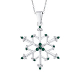 14K White Gold~Emerald, 10K White Gold~Emerald, Sterling Silver~Emerald
