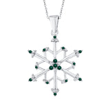 14K White Gold~Emerald, 10K White Gold~Emerald, Sterling Silver~Emerald