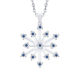 14K White Gold~Blue Sapphire, 10K White Gold~Blue Sapphire, Sterling Silver~Blue Sapphire