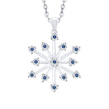14K White Gold~Blue Sapphire, 10K White Gold~Blue Sapphire, Sterling Silver~Blue Sapphire