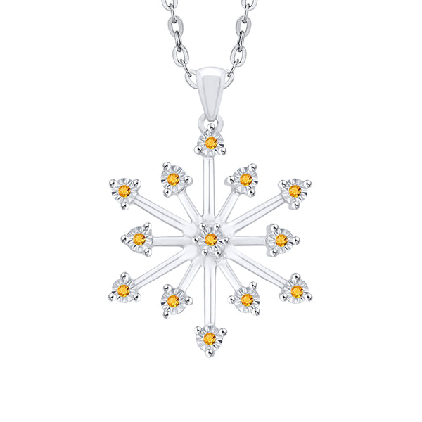 14K White Gold~Citrine, 10K White Gold~Citrine, Sterling Silver~Citrine