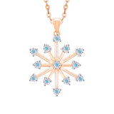 14K Rose Gold~Blue Topaz, 10K Rose Gold~Blue Topaz