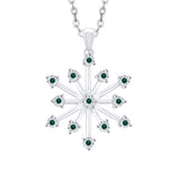 14K White Gold~Emerald, 10K White Gold~Emerald, Sterling Silver~Emerald